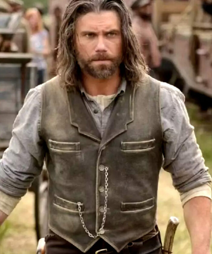 Hell on Wheels Cullen Bohannon Distressed Leather Vest