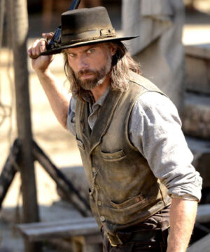 Hell on Wheels Cullen Bohannon Distressed Leather Vest USA