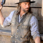 Hell on Wheels Cullen Bohannon Distressed Leather Vest USA Black