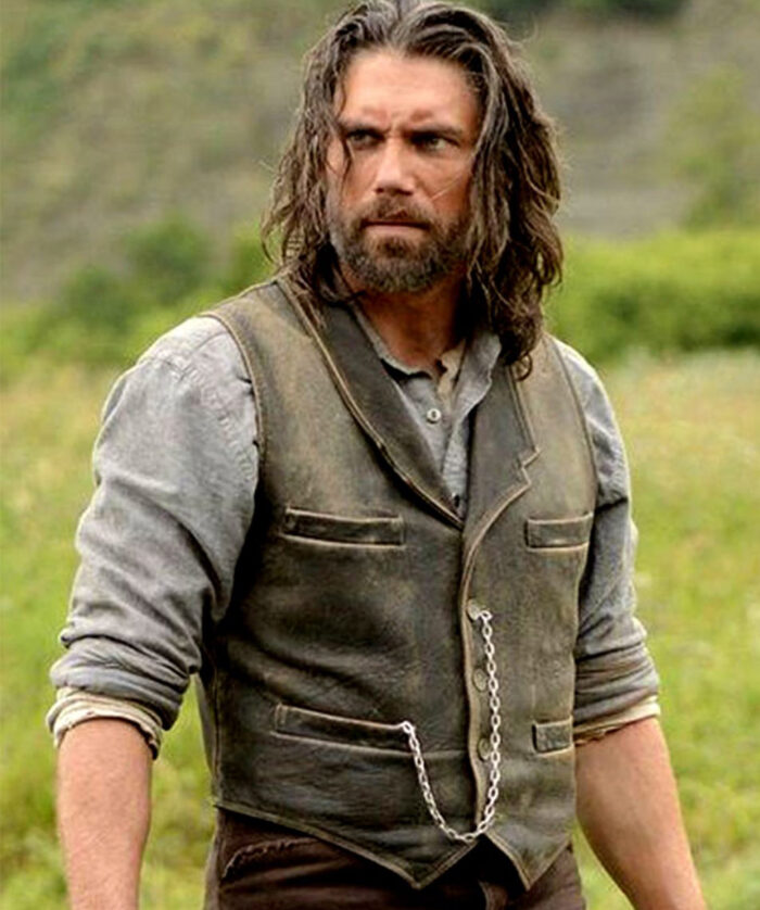 Hell on Wheels Cullen Bohannon Distressed Leather Vest Outfit