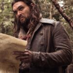 Jason Momoa Frontier Black Leather Trench Coat