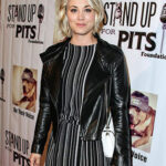 Kaley Cuoco Black Leather Jacket