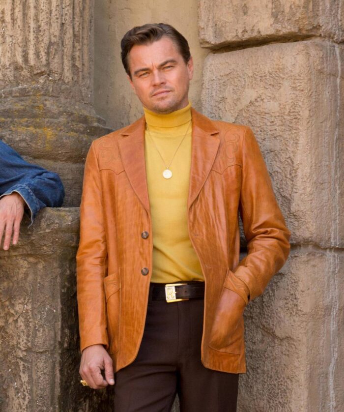 Once Upon a Time in Hollywood Leonardo DiCaprio Leather Coat