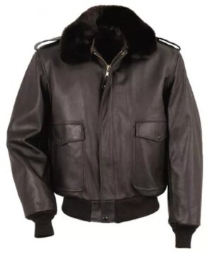R.J-Macready-The-Thing Kurt Russell Bomber Brown Leather Jacket