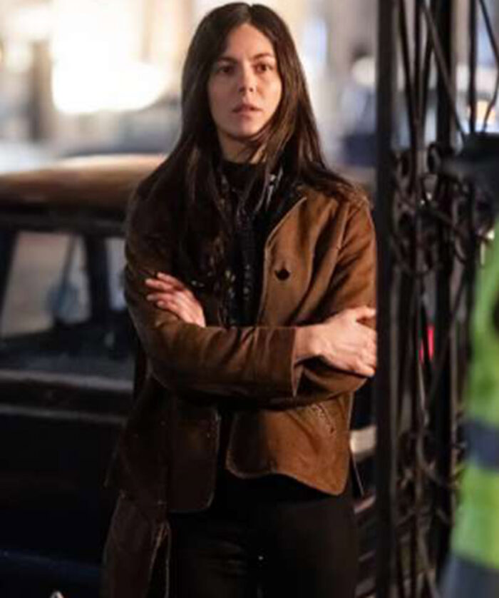 A Complete Unknown Monica Barbaro Suede Leather Jacket