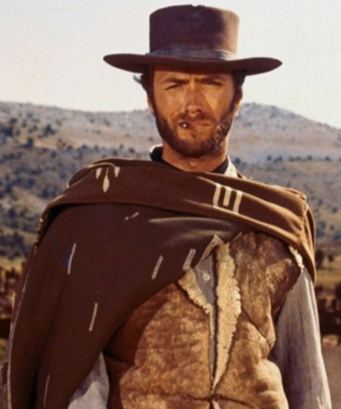 a-fistful-of-dollars-clint-eastwood-leather-vest-outfit Clint Eastwood Shearling Vest