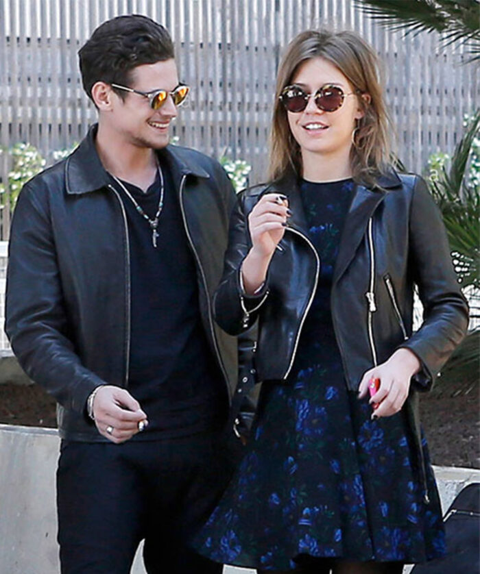 Adele Exarchopoulos Black Leather Jacket