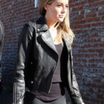 Alexa PenaVega Biker Leather Jacket