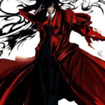 Alucard Hellsing Red Wool Coat Costume USA