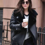 Dakota Johnson Black Shearling Jacket