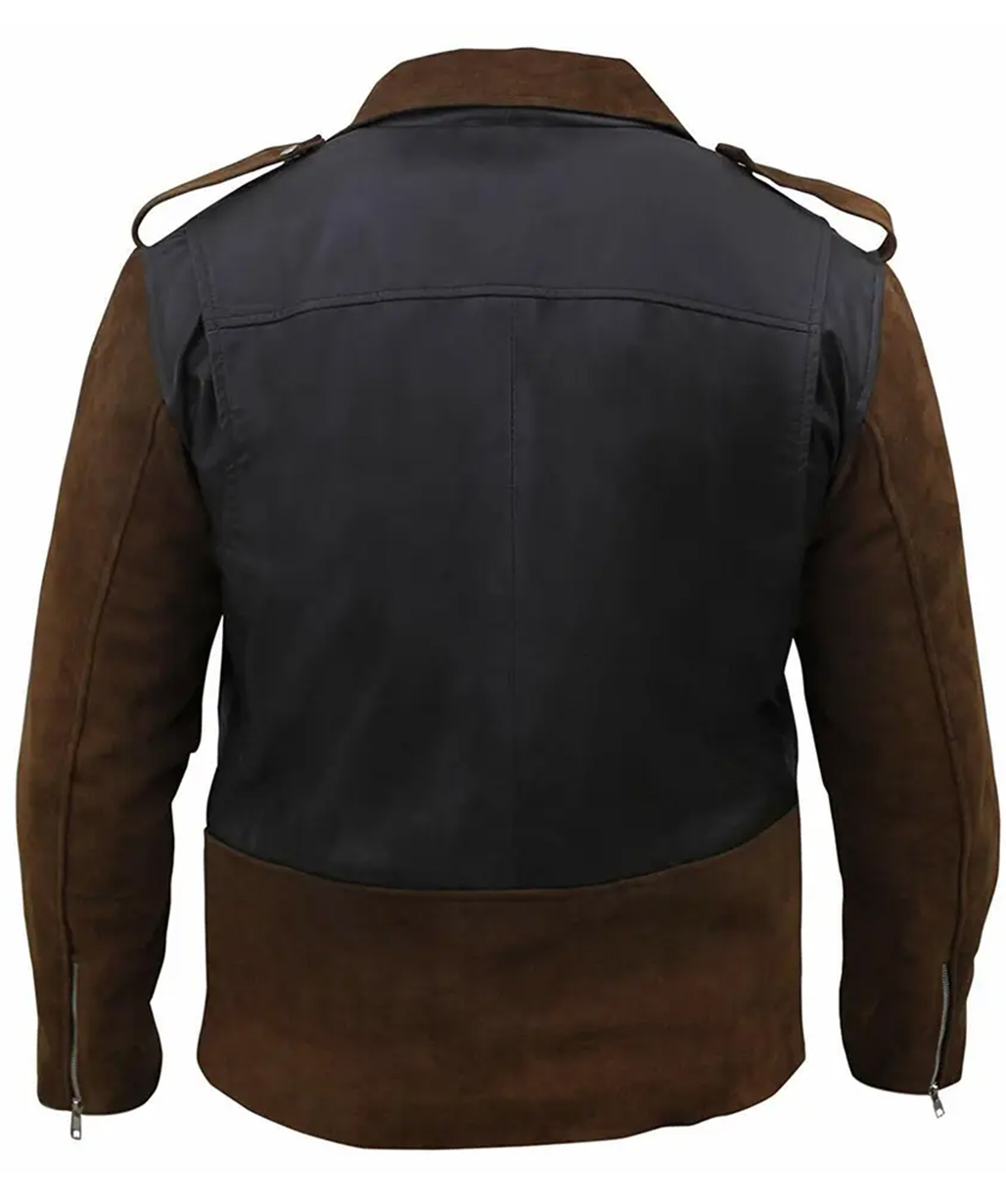 Veste Motard En Cuir Marron Foncé Asos, €179 | Asos | France