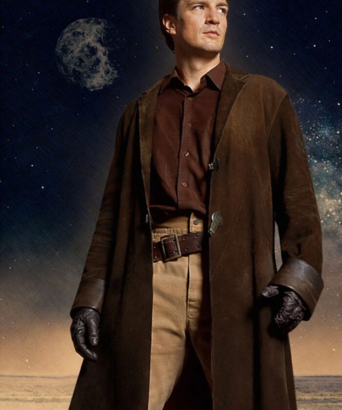 Malcolm Reynolds Firefly Brown Suede Coat