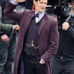 Matt Smith 11th Doctor Purple Wool Coat