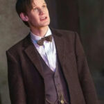 Matt Smith 11th Doctor Purple Wool Coat Men USA