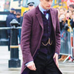 Matt Smith 11th Doctor Purple Wool Coat Men Online