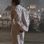 Barry Keoghan Saltburn Oliver Quick Green Leaf Embroidery Jacket