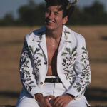 Barry Keoghan Saltburn Oliver Quick Green Leaf Embroidery Jacket USA