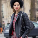 Sasha Luss Biker Leather Jacket