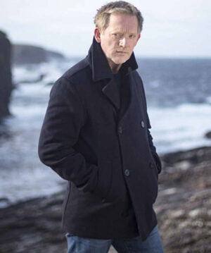 Shetland DI Jimmy Perez Black Coat Sale