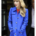Taylor Swift Blue Wool Coat Outfit