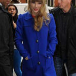 Taylor Swift Blue Wool Coat Outfit Sale