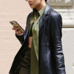Tessa Thompson Black Leather Blazer