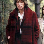 Tom Baker Fourth Doctor Who Red Wool Trench Coat