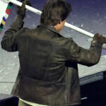 Tom Cruise Paris Olympic Closing Ceremony Brown Leather Jacket