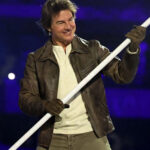 Tom Cruise Paris Olympic Closing Ceremony Leather Jacket