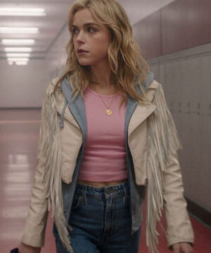 Totally Killer Kiernan Shipka Fringe Jacket Sale