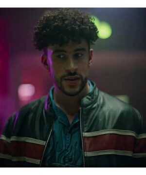 Cassandro Bad Bunny Black Leather Jacket