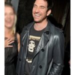 Dylan Mcdermott Double Breasted Leather Coat
