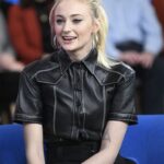 Sophie Turner Leather Shirt