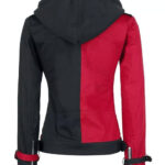 Harley Quinn Biker Black and Red Denim Jacket