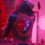Kylie Cantrall Descendants The Rise of Red Hooded Leather Jacket Women