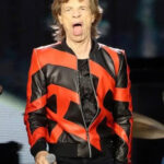 Michael Jagger Red and Black Jacket