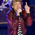 Mick Jagger Maroon Leather Jacket