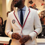 Paris Olympics LeBron James Team USA White Blazer Men
