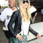 Rosie Huntington Whiteley Biker Leather Jacket - Image 2