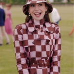 Emily In Paris Lily Collins Checked Coat