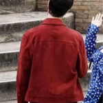 Emily in Paris S04 Marcello Suede Leather Jacket Back