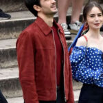Emily in Paris S04 Marcello Suede Leather Jacket Online