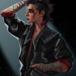 VI Black Leather Jacket