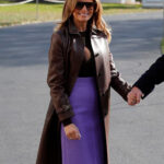 Melania Trump Leather Coat