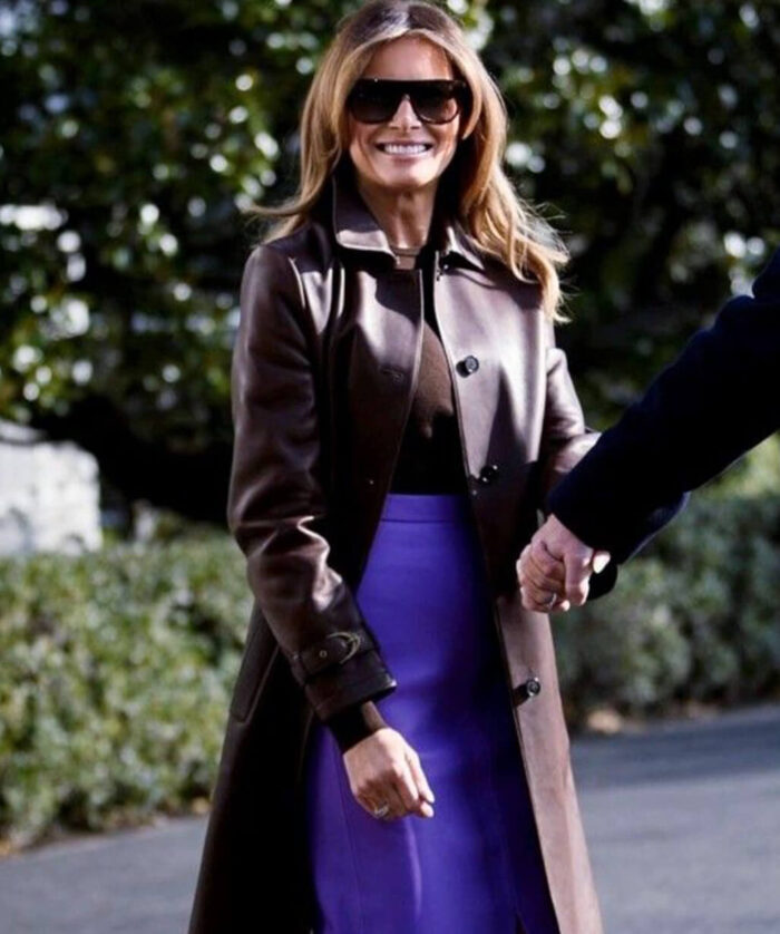 Melania Trump Leather Coat