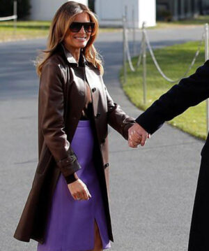 Melania Trump Leather Coat