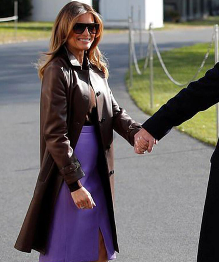 Melania Trump Leather Coat