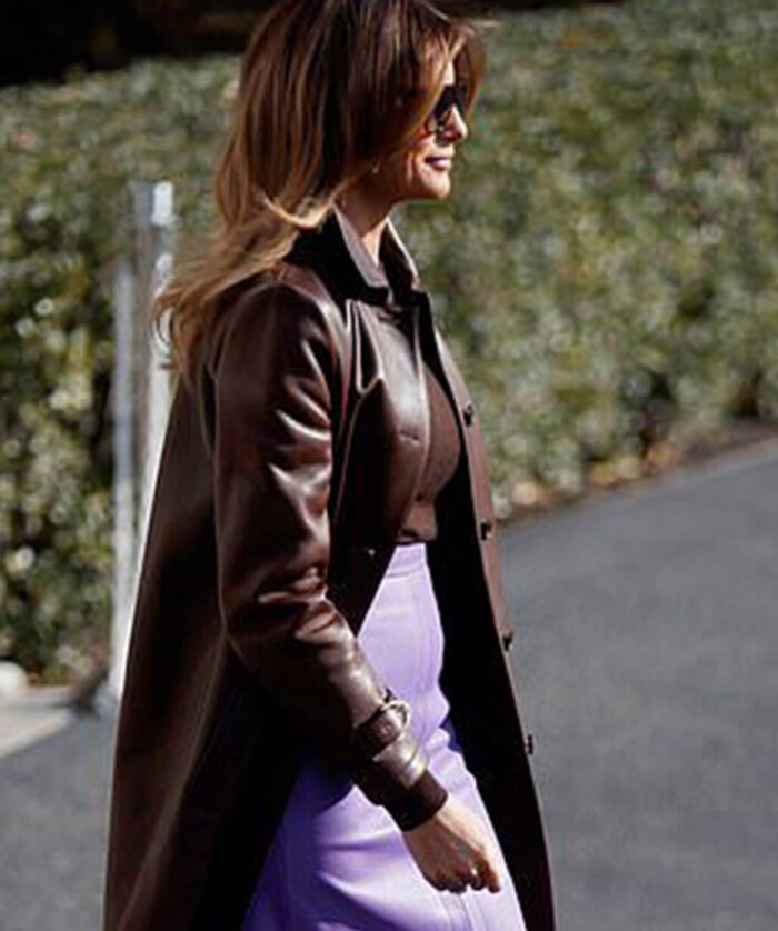 Melania Trump Leather Coat
