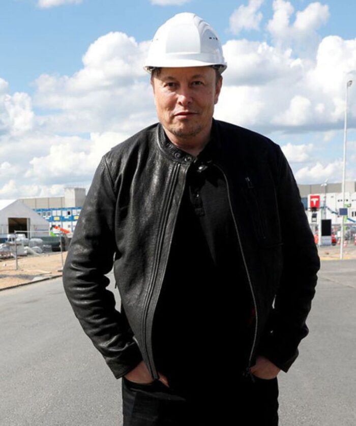 Harry Bolz Elon Musk Black Leather Jacket