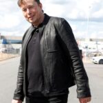 Harry Bolz Elon Musk Black Leather Jacket